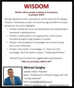 Michael Quigley on Wisdom