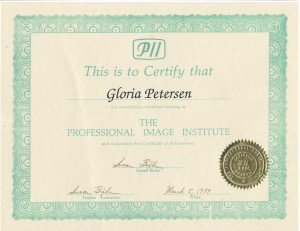 Professional Image Institute Certificate